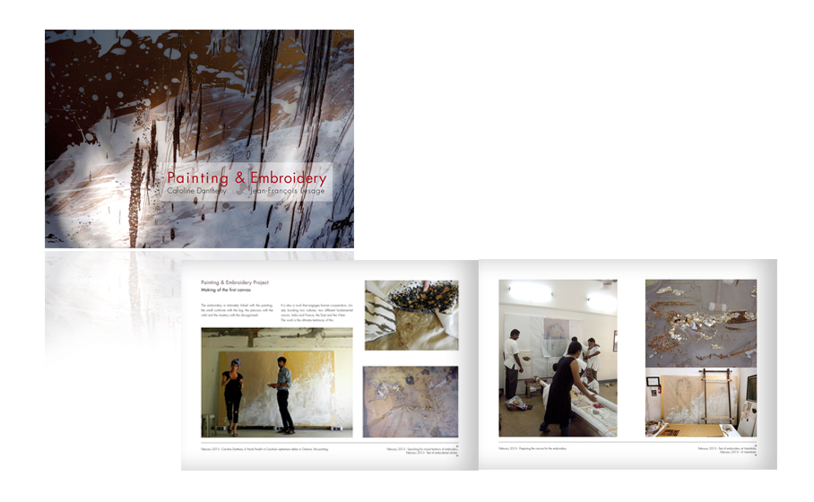 Booklet Paiting & embroidery, Caroline Dantheny, Jean-François Lesage